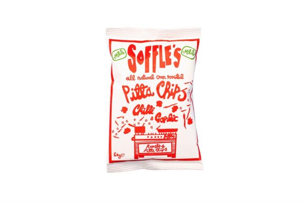 Soffles Pitta Chips Chilli & Garlic Mild Pitta Chips 60g Supply