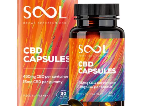 Sool Broad Spectrum CBD Soft Gel Capsules 450mg Online Hot Sale