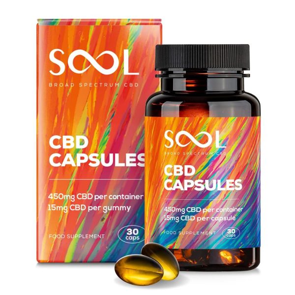 Sool Broad Spectrum CBD Soft Gel Capsules 450mg Online Hot Sale