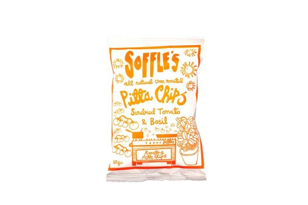 Soffles Pitta Chips Sundried Tomato & Basil Pitta Chips 165gs Sale