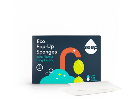 Seep Eco Pop-Up Sponges - 2 pack Supply