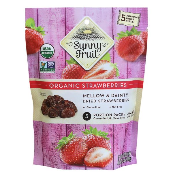 Sunny Fruit Dried Soft Strawberries Multipack Organic 5x20g For Discount