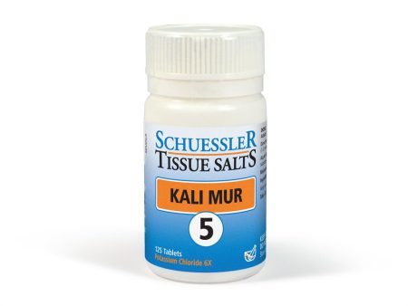 Schuessler No 5 Kali Mur Tissue Salts 125 Tabs Hot on Sale