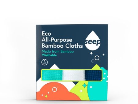 Seep 100% Bamboo All Purpose Cloths 3 Pack Cheap