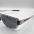 Prada SPS 03W-F TWK-06F 66#16 140 3N Sunglasses - White Frame, Grey Lens Supply