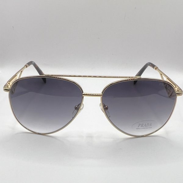 Prada PR 73ZS ZVN-5D1 58#14 140 Sunglasses - Gold Frame, Grey Gradient Lens Cheap