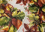 Vintage Woodland Leaves and Berries Printed Handkerchief Cheap