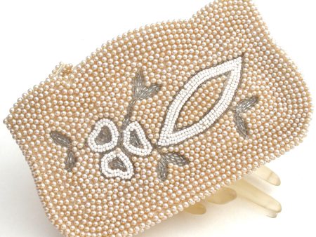 Pearl Beaded Clutch Purse Bag by Debbie Vintage Hot on Sale