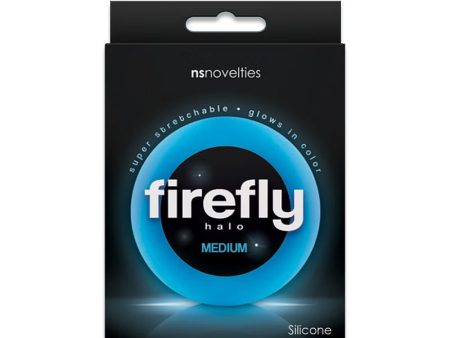 Firefly Halo Medium świecący w ciemności pierścień erekcyjny Blue Hot on Sale