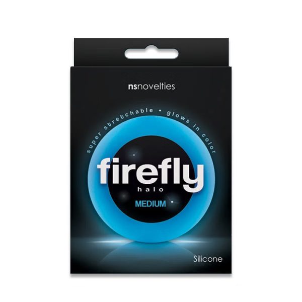 Firefly Halo Medium świecący w ciemności pierścień erekcyjny Blue Hot on Sale