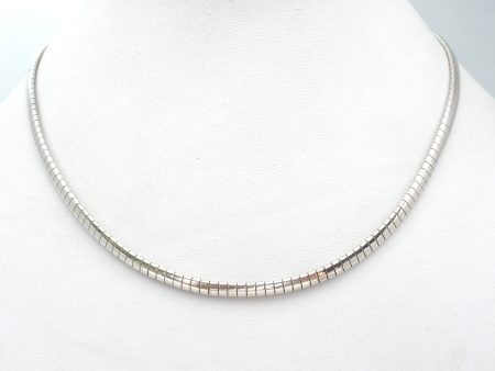 Sterling Silver Flexible Omega Necklace 16  Italian Supply