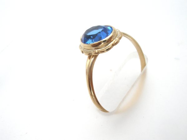 10K Gold Sapphire Ring Size 6.25 Vintage on Sale