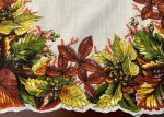 Vintage Woodland Leaves and Berries Printed Handkerchief Cheap