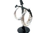 Sterling Silver Cut Out Hoop Earrings Online Sale