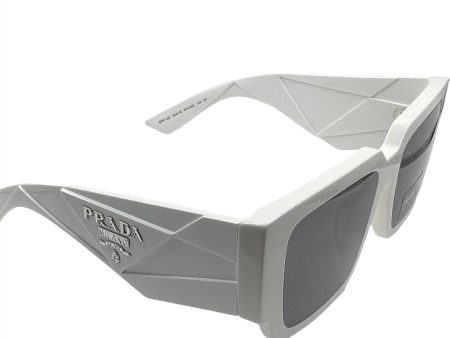 Prada SPR 12Z 461-5S0 53#19 140 3N Sunglasses - White Frame, Grey Lens Fashion