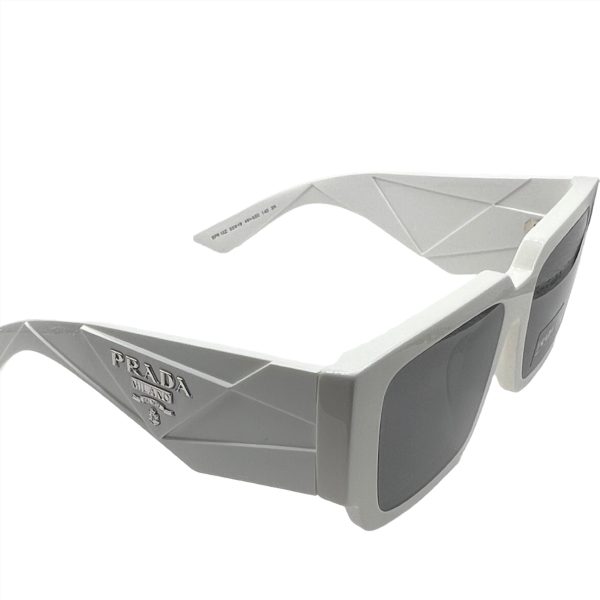 Prada SPR 12Z 461-5S0 53#19 140 3N Sunglasses - White Frame, Grey Lens Fashion