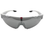 Prada Linea Rossa SPS 03X-F TWK-06F 125 2N Sunglasses - White Frame, Grey Lens For Sale