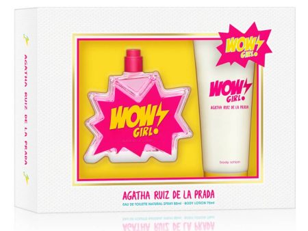 Set Agatha Ruiz De La Prada Wow Girl! (perfume 80 ml + body lotion 75 ml) mujer For Cheap