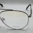 Prada PR 73ZS 1BC-08N 58#14 140 Sunglasses - Silver Frame, Clear Lens For Cheap