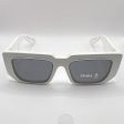 Prada SPR 11Z 461-5S0 45#17 140 3N Sunglasses - White Frame, Grey Lens For Sale