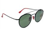 Ray-Ban Ferrari RB3647-M F028 31 Sunglasses - Black Frame, Green Lens Cheap