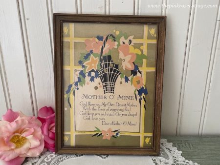 Vintage Art Deco Framed Print Mother O  Mine Poem Supply