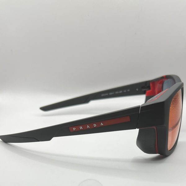 Prada SPS 07W DG0-09R 59#17 130 3N Sunglasses - Black Frame, Red Mirrored Lens Sale