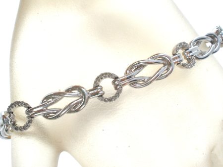 Love Knot Diamond Bracelet Sterling Silver Online Sale