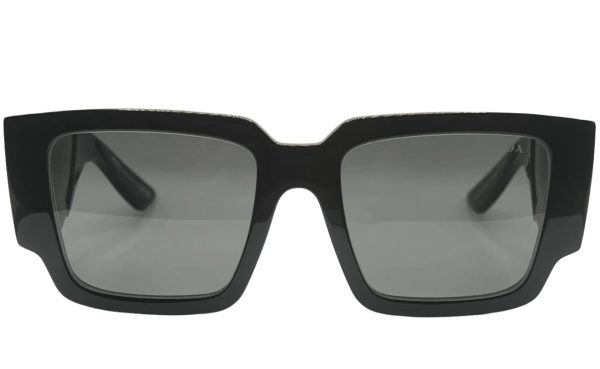 Prada SPR 12Z 1AB-5S0 53#19 140 3N Sunglasses - Black Frame, Grey Lens For Sale