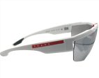 Prada Linea Rossa SPS 03X-F TWK-06F 125 2N Sunglasses - White Frame, Grey Lens For Sale