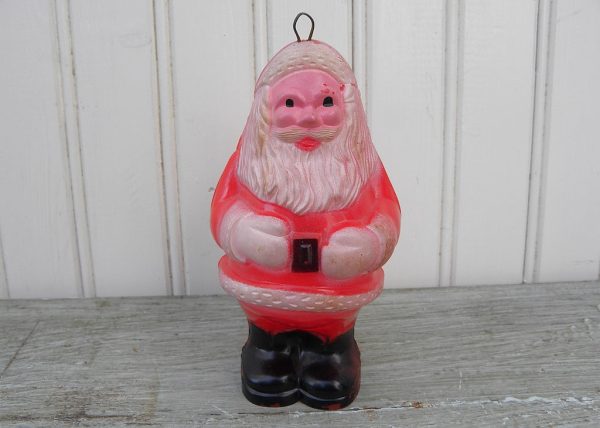 Vintage Hard Plastic Santa Claus Shaker Christmas Ornament Fashion