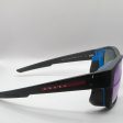 Prada SPS 07W DGO-09R 59#17 130 3N Sunglasses - Black Frame, Blue Accents, Purple Mirrored Lens Online