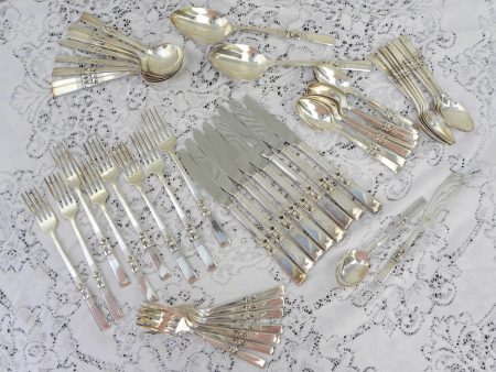 52 Piece Vintage Community Morning Star Silver Plate Flatware Set Online