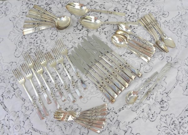 52 Piece Vintage Community Morning Star Silver Plate Flatware Set Online