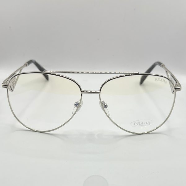 Prada PR 73ZS 1BC-08N 58#14 140 Sunglasses - Silver Frame, Clear Lens For Cheap