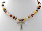 Gemstone Bead Cross Necklace Sterling Silver Online Hot Sale