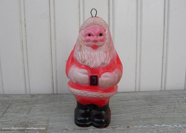 Vintage Hard Plastic Santa Claus Shaker Christmas Ornament Fashion