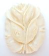 White Tulip Flower Brooch Pin Vintage Supply