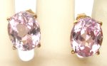 Pink Ice Earrings 14K Gold CZ Pierced Stud Supply