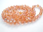 Pink Crystal Bead Necklace 42  Vintage Fashion