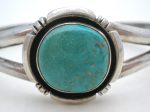 Sterling Silver Turquoise Cuff Bracelet DD Vintage Online Sale