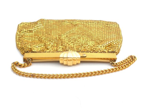 Vintage Gold Tone Metal Mesh Purse on Sale