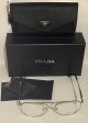 Prada PR 73ZS 1BC-08N 58#14 140 Sunglasses - Silver Frame, Clear Lens For Cheap