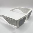 Prada SPR 11Z 461-5S0 45#17 140 3N Sunglasses - White Frame, Grey Lens For Sale