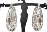 Sterling Silver Cut Out Hoop Earrings Online Sale