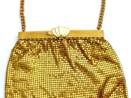 Vintage Gold Tone Metal Mesh Purse on Sale