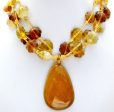 Handmade Art Glass Flower Bead Necklace Sale