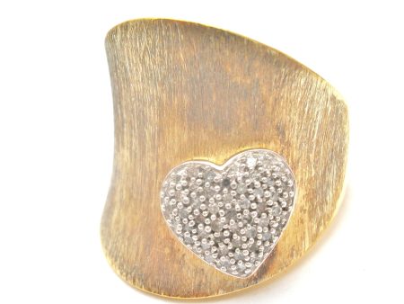 Affinity Diamond Vermeil Diamond Heart Ring Size 10 Supply