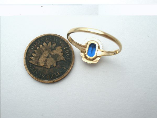 10K Gold Sapphire Ring Size 6.25 Vintage on Sale