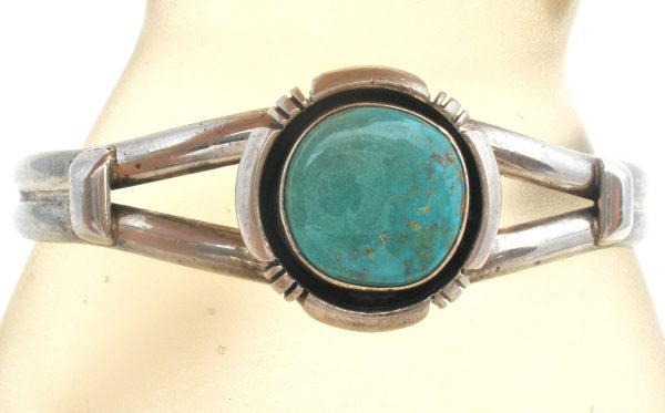 Sterling Silver Turquoise Cuff Bracelet DD Vintage Online Sale